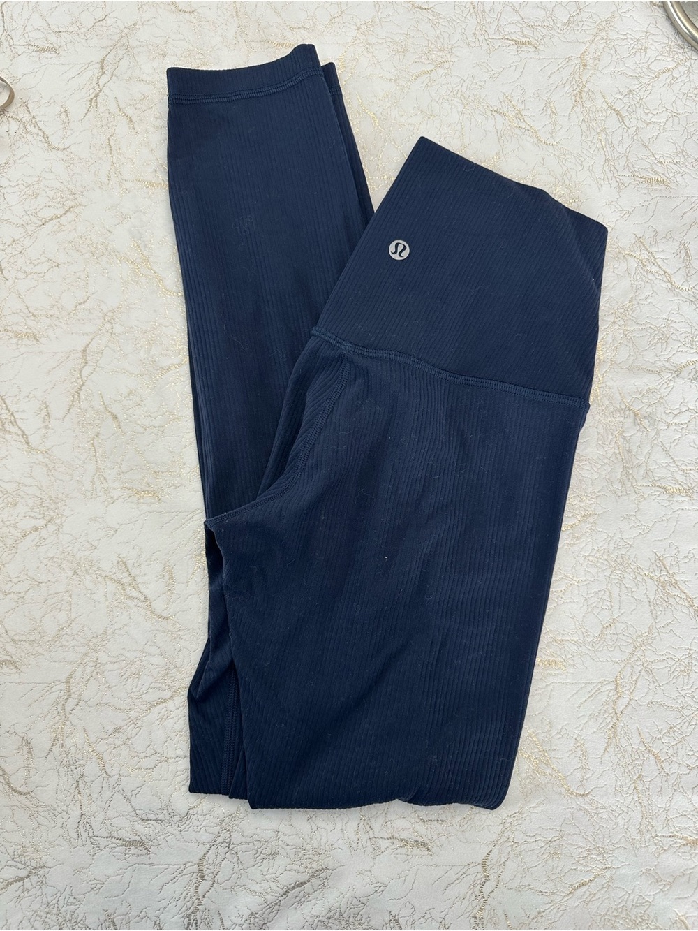 Lululemon Navy blue ribbed leggings 
25”